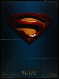 5w1373 SUPERMAN RETURNS teaser French 1p 1906 Bryan Singer, cool S logo over blue background!