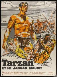 5w1379 TARZAN & THE GREAT RIVER French 1p 1968 different Roje art of Mike Henry in the title role!