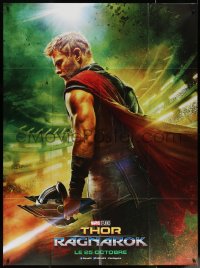 5w1387 THOR RAGNAROK teaser French 1p 2017 Marvel Comics, c/u of Chris Hemsworth in the title role!