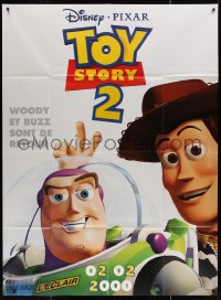 5w1399 TOY STORY 2 advance French 1p 2000 great c/u of Woody & Buzz Lightyear, Disney & Pixar sequel!