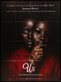 5w1418 US French 1p 2019 directed by Jordan Peele, creepy image of Lupita Nyong'o with mask!