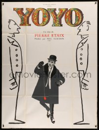5w1448 YO YO French 1p 1965 great image of star/director Pierre Etaix between two cartoon men!