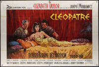 5w0855 CLEOPATRA French 2p 1963 Terpning art of Elizabeth Taylor, Richard Burton & Rex Harrison!