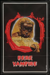 5w0862 GRAVE OF THE VAMPIRE French 31x46 R1980s wild Jean Simon art of baby vampire monster!