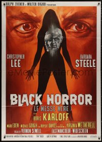5w0169 CRIMSON CULT Italian 1p 1969 Boris Karloff, Christopher Lee, cool different art, Black Horror!