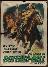 5w0170 CUSTER'S LAST STAND Italian 1p 1947 different Ciriello art of the general on his horse, rare!