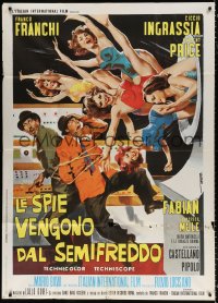 5w0178 DR. GOLDFOOT & THE GIRL BOMBS Italian 1p 1966 Mario Bava, art of sexy girls w/Franco & Ciccio