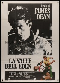 5w0180 EAST OF EDEN Italian 1p R1980s first James Dean, John Steinbeck, directed by Elia Kazan!
