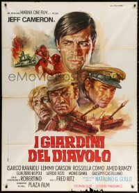 5w0196 HEROES WITHOUT GLORY Italian 1p 1971 art of Jeff Cameron & top stars by Ezio Tarantelli!
