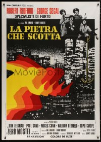 5w0707 HOT ROCK Italian 1p 1972 Robert Redford, George Segal, cool completely different art!