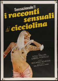 5w0203 I RACCONTI SENSUALI DI CICCIOLINA Italian 1p 1986 sexy naked blonde Ilona Staller, rare!