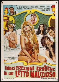 5w0723 LE LIT ZE BAWDY BED Italian 1p 1978 Le Plumard En Folie, art of sexy ladies in bed, rare!