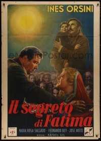 5w0224 OUR LADY OF FATIMA Italian 1p 1952 Fernando Rey, religious Spanish movie, Fiorenzi art, rare!