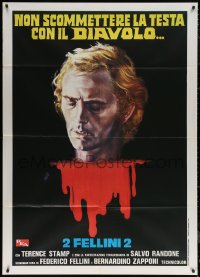 5w0768 SPIRITS OF THE DEAD Italian 1p R1978 Federico Fellini, different Avelli art of Terence Stamp!