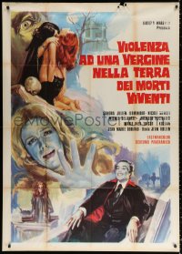 5w0233 STRANGE THINGS HAPPEN AT NIGHT Italian 1p 1974 wonderful completely different vampire art!