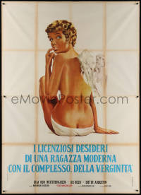 5w0790 ANGEL BABY Italian 2p 1971 great art of sexy near-naked Gila von Weitershausen with wings!