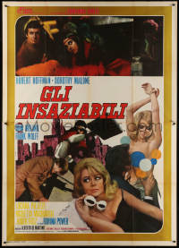 5w0795 CARNAL CIRCUIT Italian 2p 1969 Femmine Insaziabili, Dorothy Malone & sexy Luciana Paluzzi!