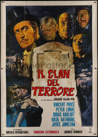 5w0250 COMEDY OF TERRORS Italian 2p 1970 Boris Karloff, Peter Lorre, Vincent Price, Joe E. Brown!