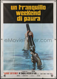 5w0802 DELIVERANCE Italian 2p 1972 best art of shotgun in water, John Boorman classic!