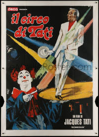 5w0832 PARADE Italian 2p 1975 Jacques Tati, completely different clown art by Tino Avelli!