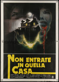 5w0269 PROM NIGHT Italian 2p 1981 different haunted house horror art by Enzo Sciotti, rare!