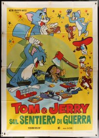 5w0845 TOM & JERRY Italian 2p R1977 cat and mouse cartoon, more violent images than U.S. items!