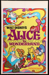5w0324 ALICE IN WONDERLAND WC R1974 Walt Disney, Lewis Carroll classic, cool psychedelic art!