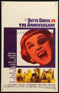 5w0328 ANNIVERSARY WC 1967 Bette Davis with funky eyepatch in another portrait in evil!