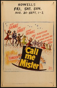 5w0354 CALL ME MISTER WC 1951 Betty Grable, Dan Dailey, Danny Thomas, Dale Robertson, musical!