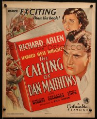 5w0356 CALLING OF DAN MATTHEWS WC 1935 Richard Arlen, Charlotte Winters, Harold Bell Wright, rare!