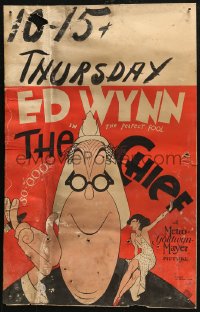 5w0365 CHIEF WC 1933 great cartoon art of fireman Ed Wynn & sexy Dorothy Mackaill, ultra rare!