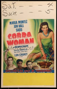 5w0369 COBRA WOMAN WC 1944 Jon Hall, sexy Maria Montez, plus Sabu & intense Lon Chaney, different!