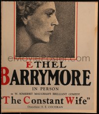 5w0293 CONSTANT WIFE stage play WC 1935 Ethel Barrymore in Somerset Maugham's brilliant comedy, rare!