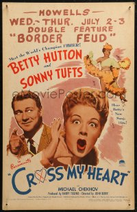 5w0379 CROSS MY HEART WC 1946 Betty Hutton meets Sonny Tufts, world champion FIBBER, rare!