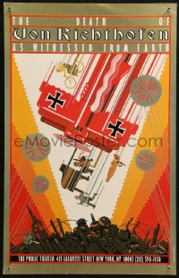 5w0295 DEATH OF VON RICHTHOFEN AS WITNESSED FROM EARTH stage play WC 1982 cool Doug Johnson art!
