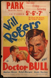 5w0390 DOCTOR BULL WC 1933 directed by John Ford, Will Rogers as a country doctor, ultra rare!