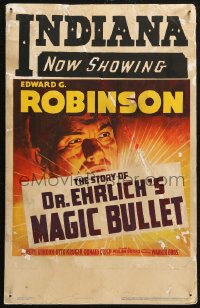 5w0395 DR. EHRLICH'S MAGIC BULLET WC 1940 Edward G. Robinson searches for a cure for syphilis!