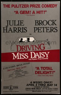 5w0296 DRIVING MISS DAISY stage play WC 1987 Julie Harris & Brock Peters on Broadway, rare!