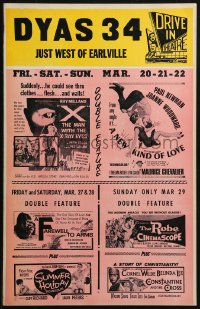 5w0396 DYAS 34 local theater WC 1964 X The Man with X-Ray Eyes, New Kind of Love, The Robe & more!