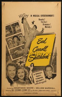 5w0397 EARL CARROLL SKETCHBOOK WC 1946 Constance Moore, high in musical entertainment!