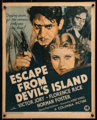 5w0401 ESCAPE FROM DEVIL'S ISLAND WC 1935 Victor Jory defies doom for Florence Rice, ultra rare!