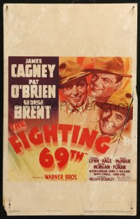 5w0414 FIGHTING 69th WC 1940 great art of WWI soldiers James Cagney, Pat O'Brien & George Brent!
