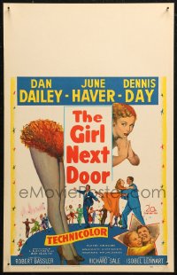 5w0428 GIRL NEXT DOOR WC 1953 sexiest full-length June Haver + Dan Dailey & Dennis Day!