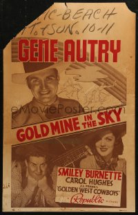 5w0433 GOLD MINE IN THE SKY WC 1938 singing cowboy Gene Autry, Smiley Burnette, Carol Hughes, rare!