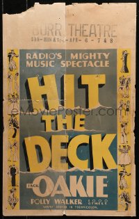 5w0452 HIT THE DECK WC 1930 Jack Oakie in Radio's mighty music spectacle, ultra rare!