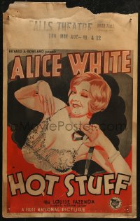 5w0458 HOT STUFF WC 1929 artwork of sexy winking Alice White wearing low-cut lace!