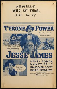 5w0476 JESSE JAMES WC R1946 Tyrone Power as the famous western outlaw with Nancy Kelly, rare!