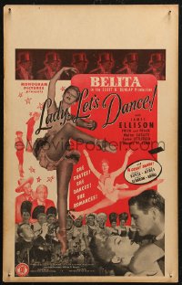5w0482 LADY LET'S DANCE WC 1944 super sexy Belita skates, dances & romances James Ellison!