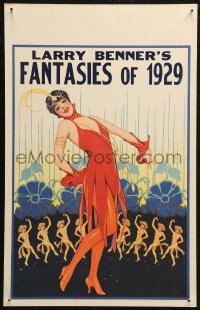 5w0299 LARRY BENNER'S FANTASIES OF 1929 stage play WC 1929 great art of sexy burlesque dancers!