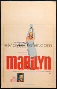 5w0503 MARILYN WC 1963 great sexy full-length image of young Monroe, plus Rock Hudson too!